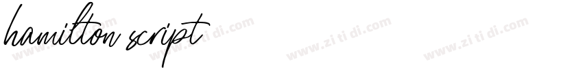 hamilton script字体转换